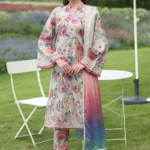 Digital Printed Khaddar with Embroidered Patches