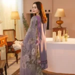 Heavy Embroidered Dhanak 3pc Suit
