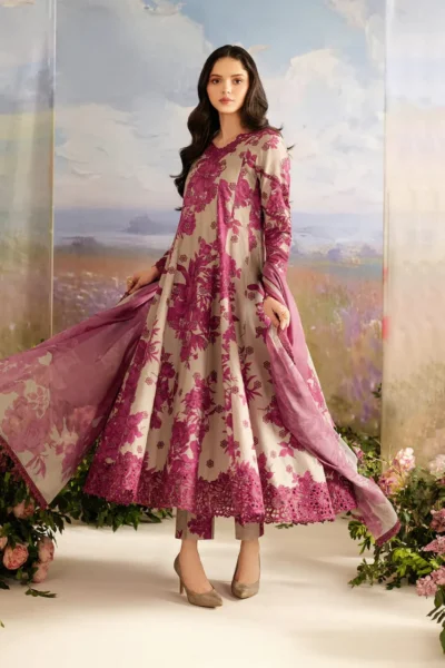 Iznik-Embroidered Khaddar 3pc with Patches