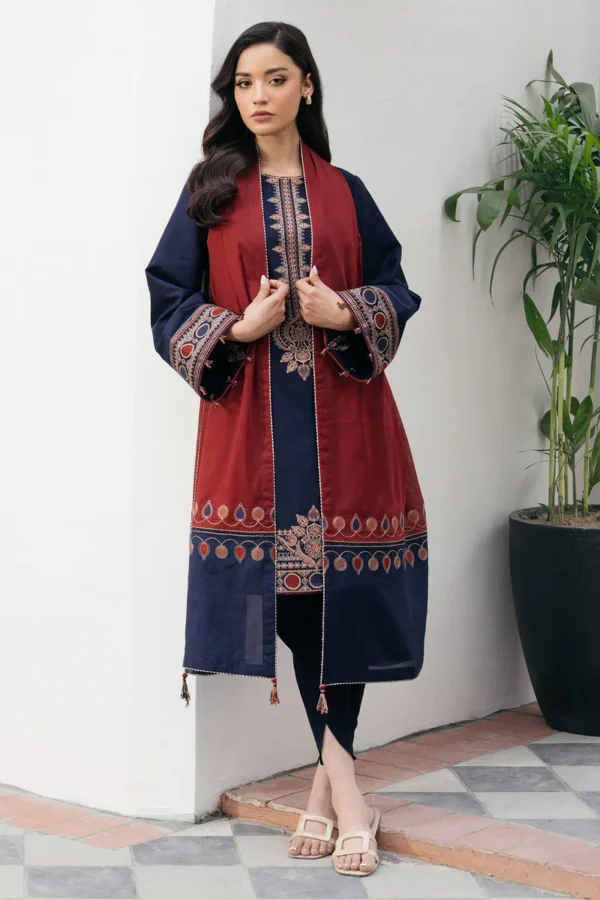 Jazmin-Embroidered Dhanak 3pc-Winter Collection