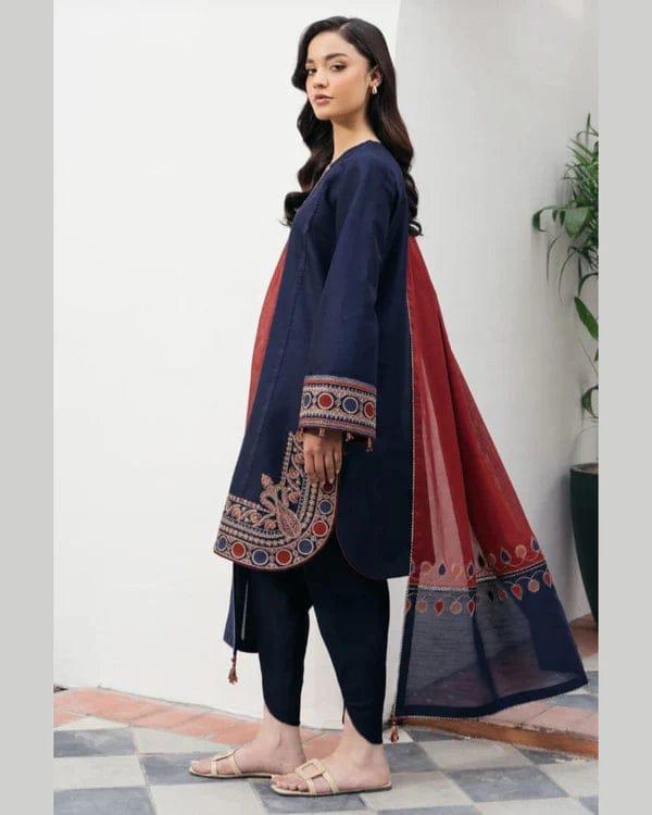 Jazmin-Embroidered Dhanak 3pc-Winter Collection