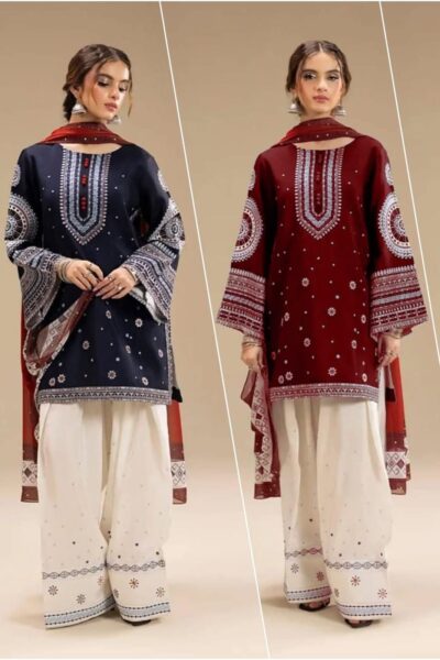 Jazmine-Dhanak Embroidered 3pc