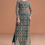 Kanwal Malik-Zaira moss green Partywear Dress