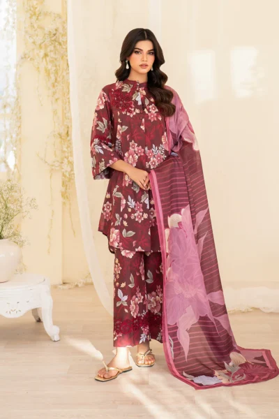 Luxury Digital Printed Slub Khaddar 3pc