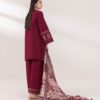 Sapphire-Embroidered Dhanak 3pc with Digital Prnted Shawl
