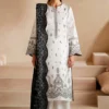 Seran-Dhanak 3pc Embroidered Suit