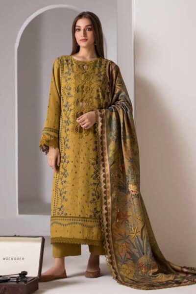 Sobia Nazeer-Dhanak Embroidered 3pc with wool shawl