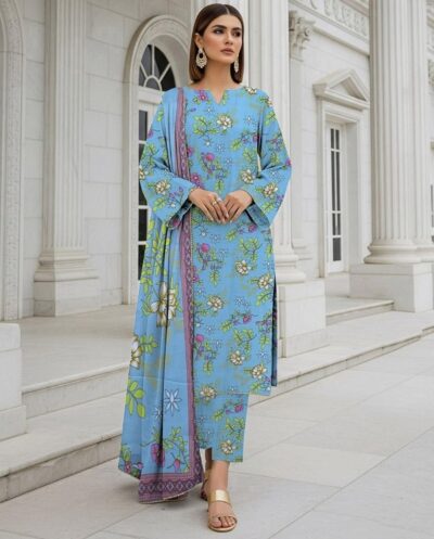 Digital Printed Karandi with Wool Shawl (033)