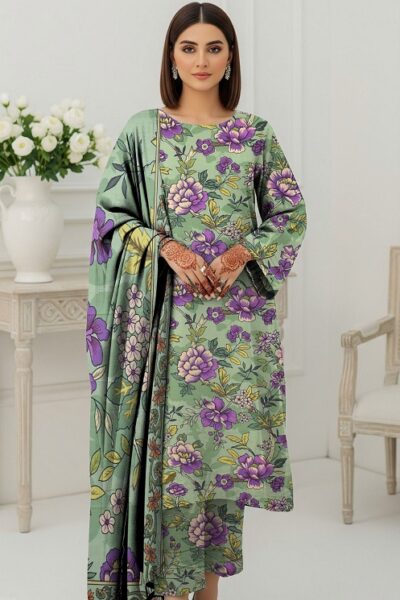 Digital Printed Karandi with Wool Shawl (031)