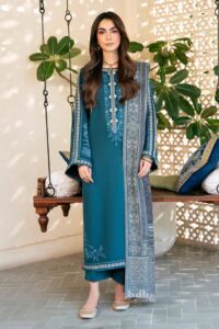 Izel-Heavy Embroidered Dhanak spc suit