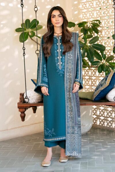 Izel-Heavy Embroidered Dhanak spc suit
