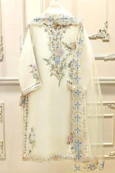 Premium Embroidered Organza Formal Dress