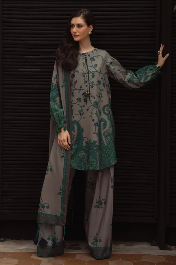 Printed Airjet Khaddar 3pc+Printed Khaddar Dupatta