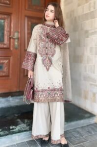 Dhanak Heavy Embroidered 3pc suit winter Collection