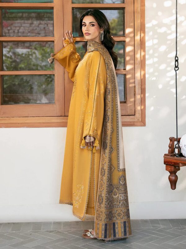 Izel-Dhanak Embroidered 3pc with Digital Printed Shawl