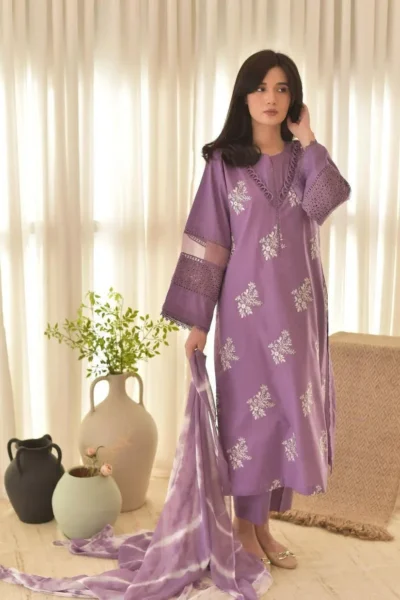 Tawakal-Dhanak Embroidery 3pc Dress