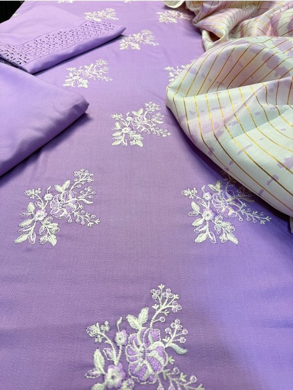 Tawakal-Dhanak Embroidery 3pc Dress