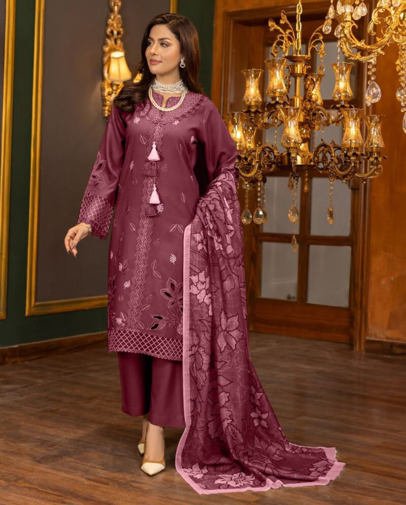 Dhanak Embroidered 3pc Winter Collection