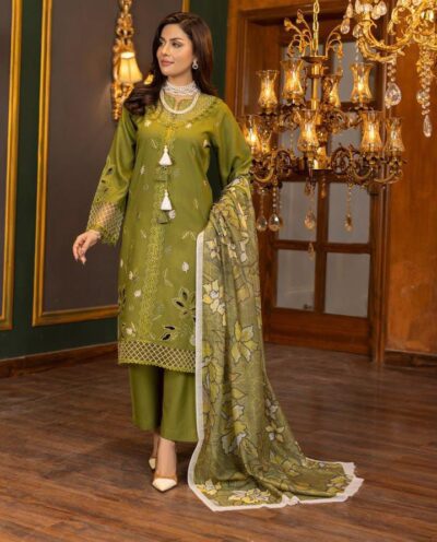 Dhanak Embroidered 3pc Winter Collection