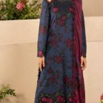 Digital Printed Linen 3pc with Embroidered Patches (023)