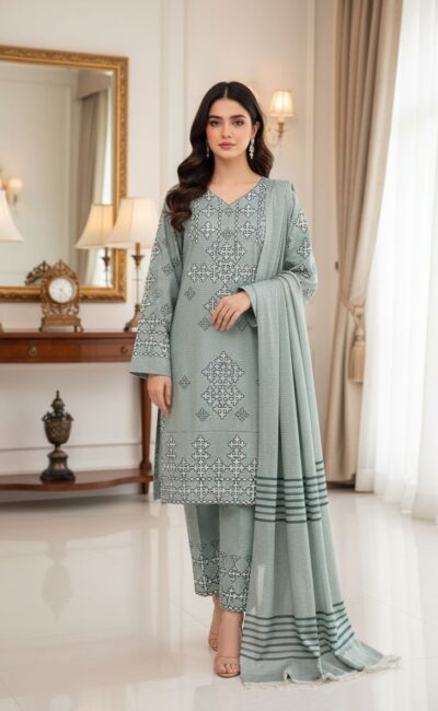 Khaadi Khaadar Embroidery 3pc (034)