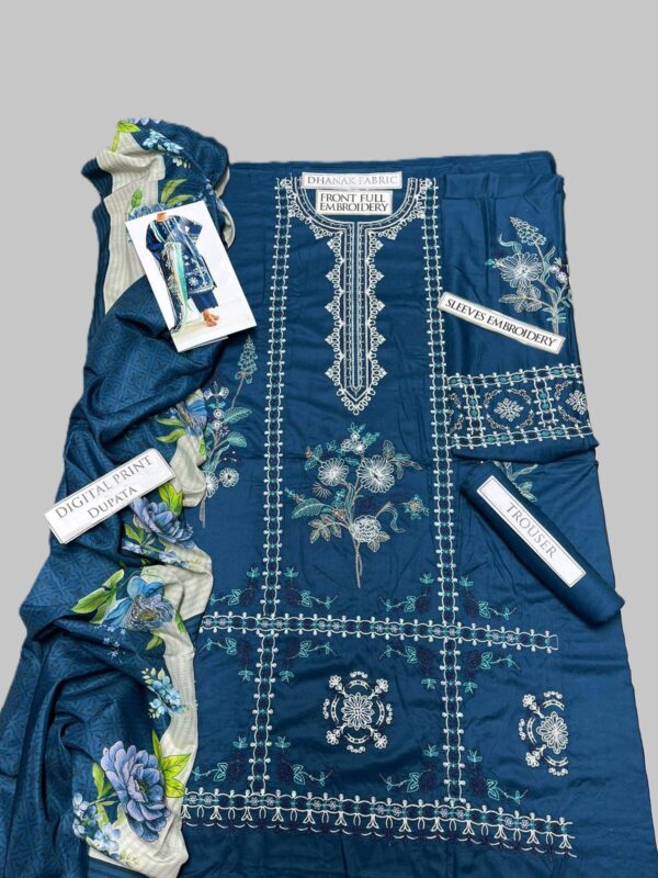 Zara Shahjahan- Dhanak Embroidery 3pc suit