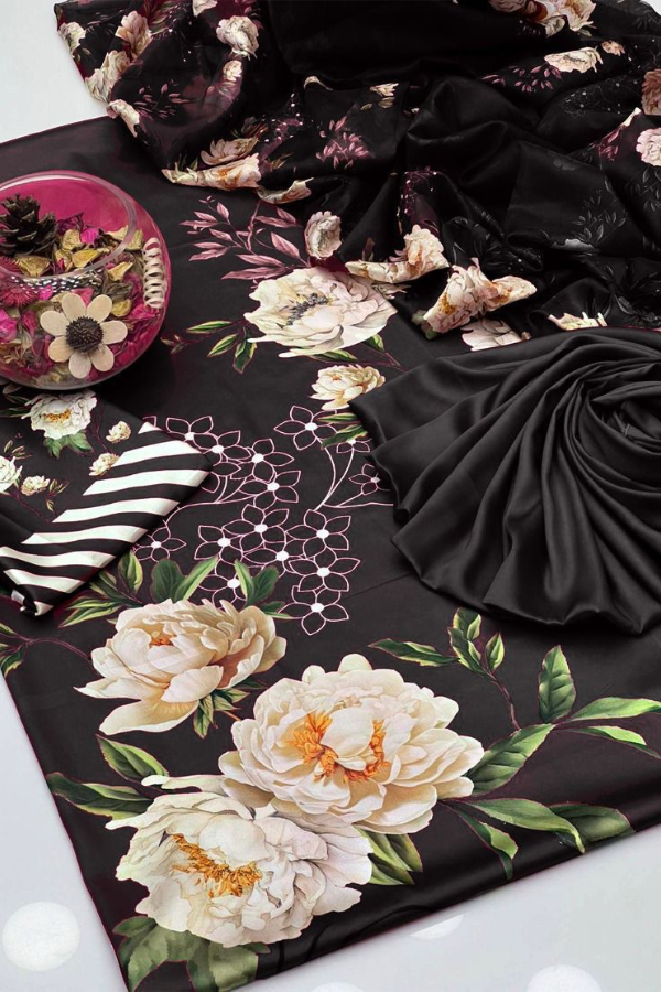 Tie N Die Digital Printed Silk 3 Piece Suit (06)