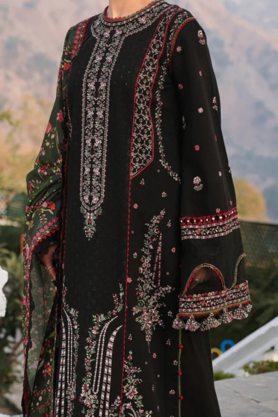 Hussain Rehar - Luxury Heavy Embroidered Lawn 3pc Dress