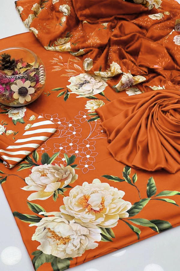 Tie N Die Digital Printed Silk 3 Piece