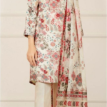 Bana Doria Lawn 3pc Dress with Patches