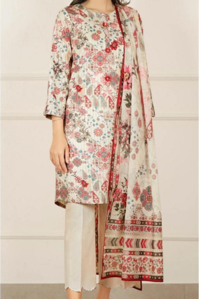 Bana Doria Lawn 3pc Dress with Patches