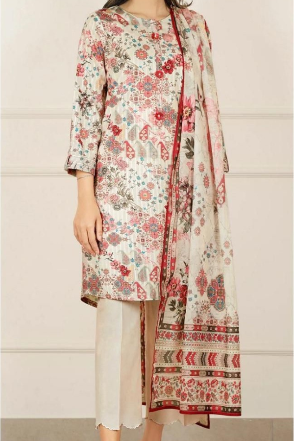 Bana Doria Lawn 3pc Dress with Patches