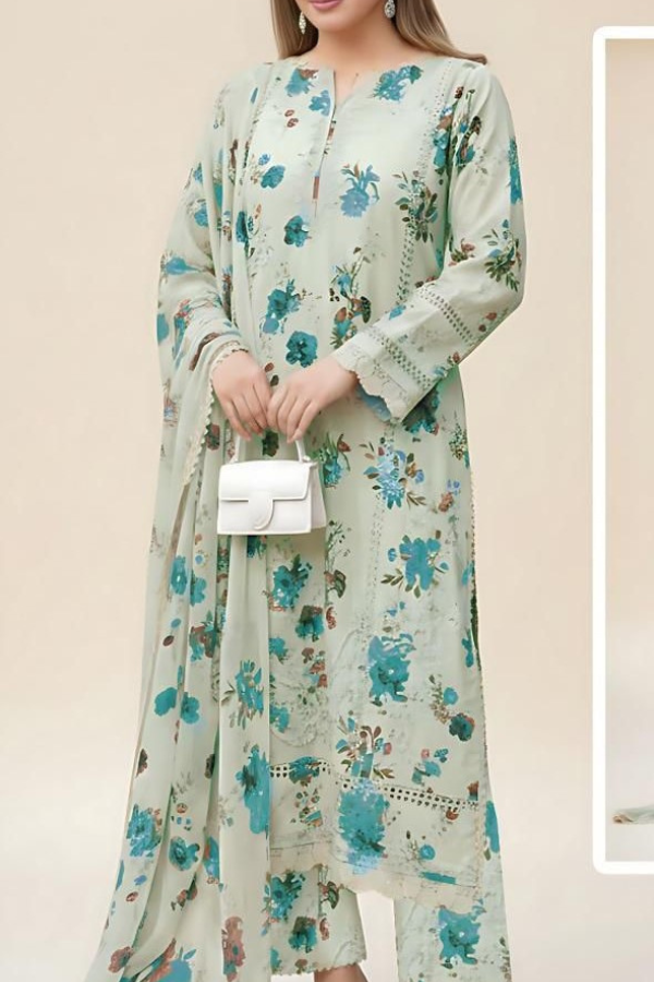 Aneela’s – Luxury Lawn Unstitch 3pc with Patches