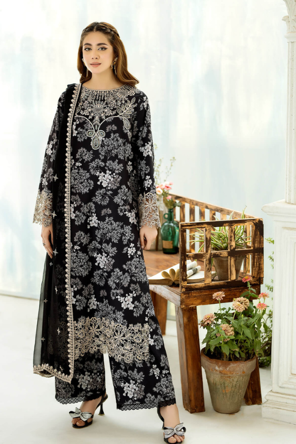 Iznik-Embroidered Lawn 3pc Dress