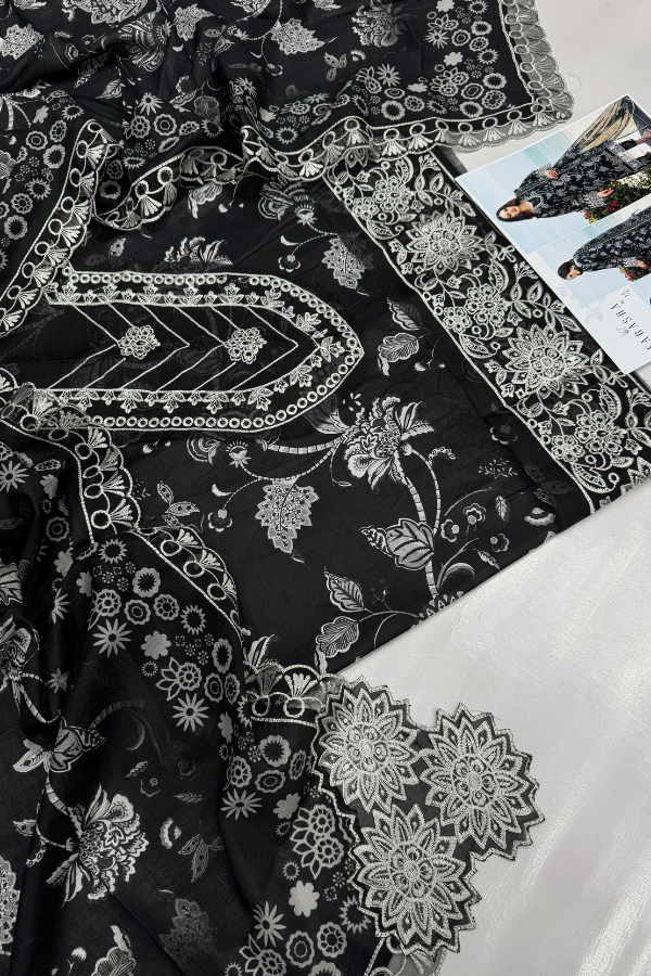 Farasha-Embroidery 3pc Lawn Dress