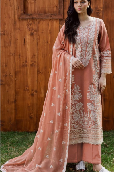 Batik - Lawn Embroidered 3pc with Chiffon Embroidered Dupatta