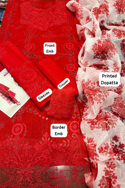 Coco by Zarashahjahan - Chickankari Embroidered 3pc Dress