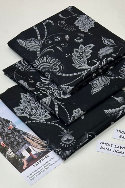 Digital Printed Bana Doria Lawn 3pc Dress (0012) Digital Printed Bana Doria Lawn 3pc Dress (0012)