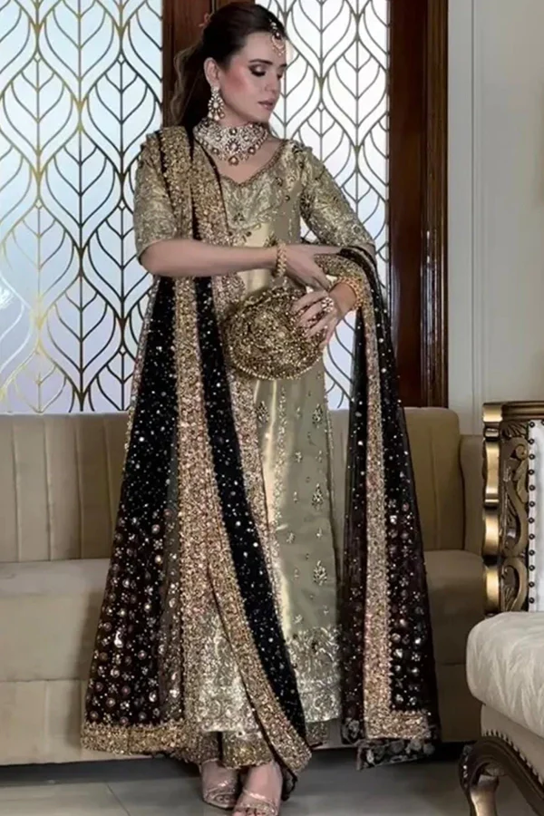 Haris Shakeel Sumbal | Luxury Embroidered Bridal Dress