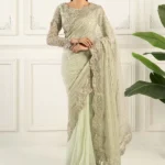 Heavily hand-embellished saree