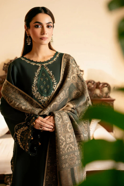 Izel - Embroidered Lawn 3pc with Voile Dobby Dupatta