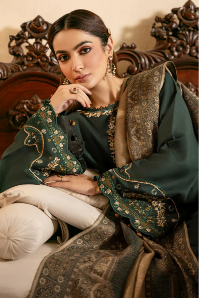Izel - Embroidered Lawn 3pc with Voile Dobby Dupatta