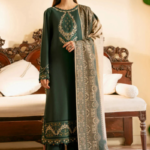 Izel - Embroidered Lawn 3pc with Voile Dobby Dupatta