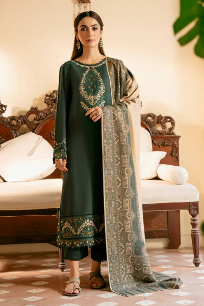 Izel - Embroidered Lawn 3pc with Voile Dobby Dupatta