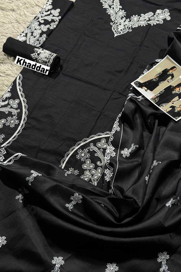 Izel- Luxury Embroidered Khaddar 3pc Dress