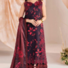 Iznik Floral Printed Dress for Women Formal Wear