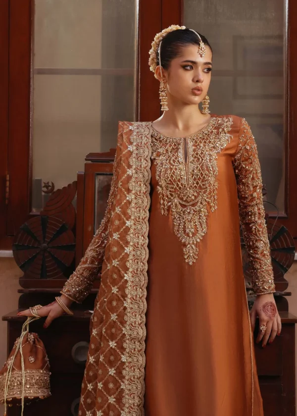 Kanwal Malik - Zulekha Embroidered Slik 3pc Suit