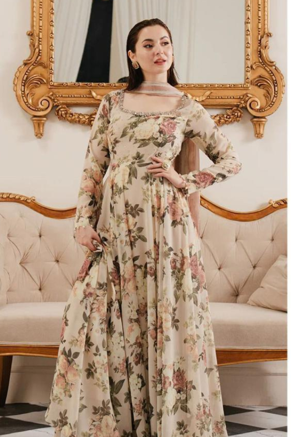 Khaddar Digital Printed with Heavy Embroidery Patches (066)