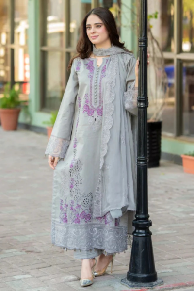 Libaas-Luxury Dhanak Embroidered 3pc Dress