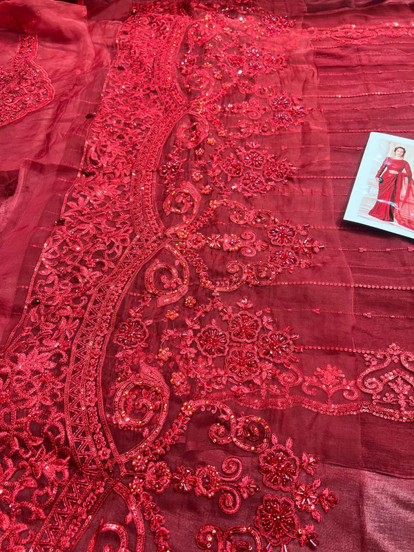 Maria B - Couture - Sequences Embroidered Saree